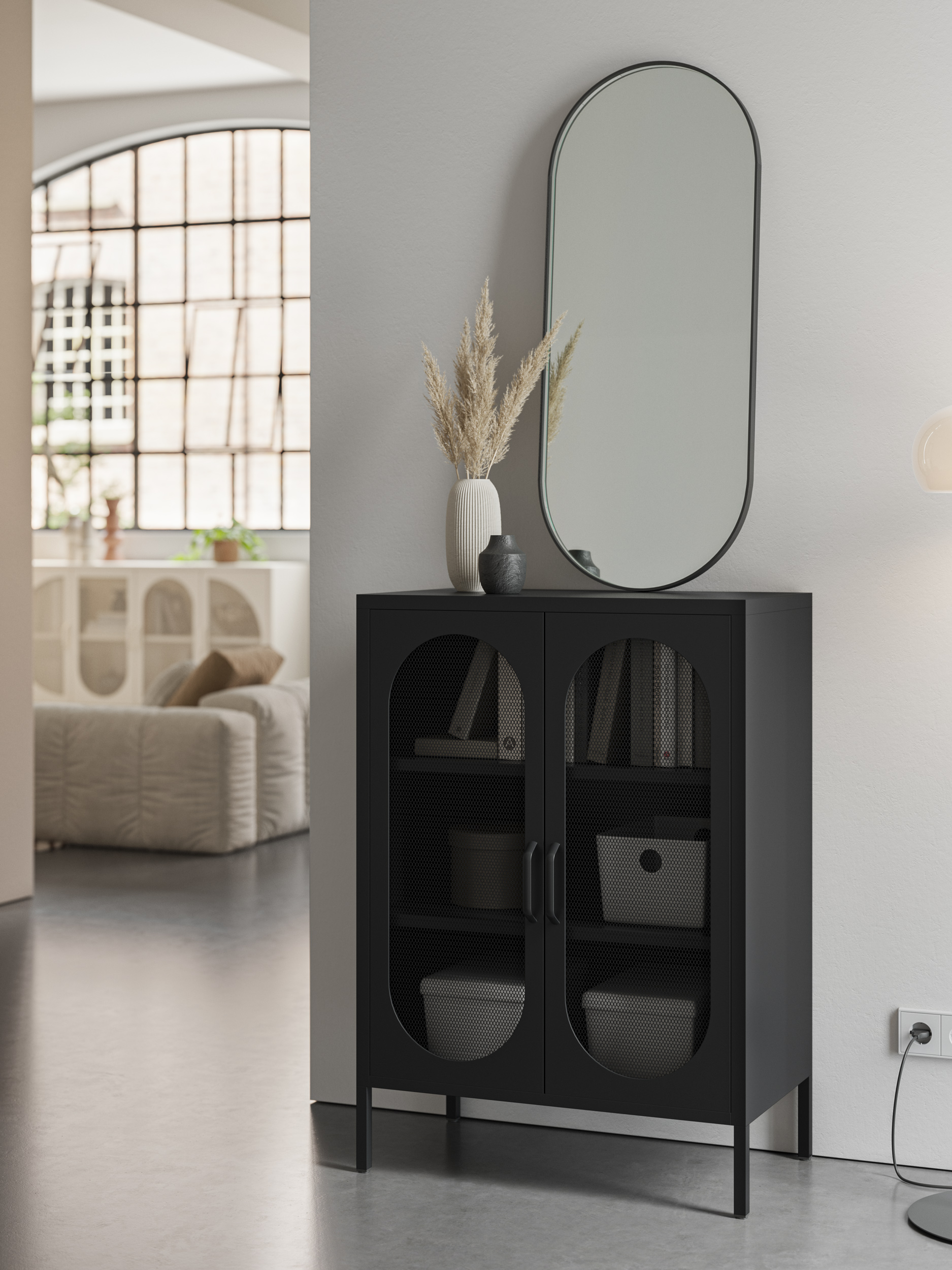 MUEBLE AUX. DIORA 2P NEGRO - Imagen 4