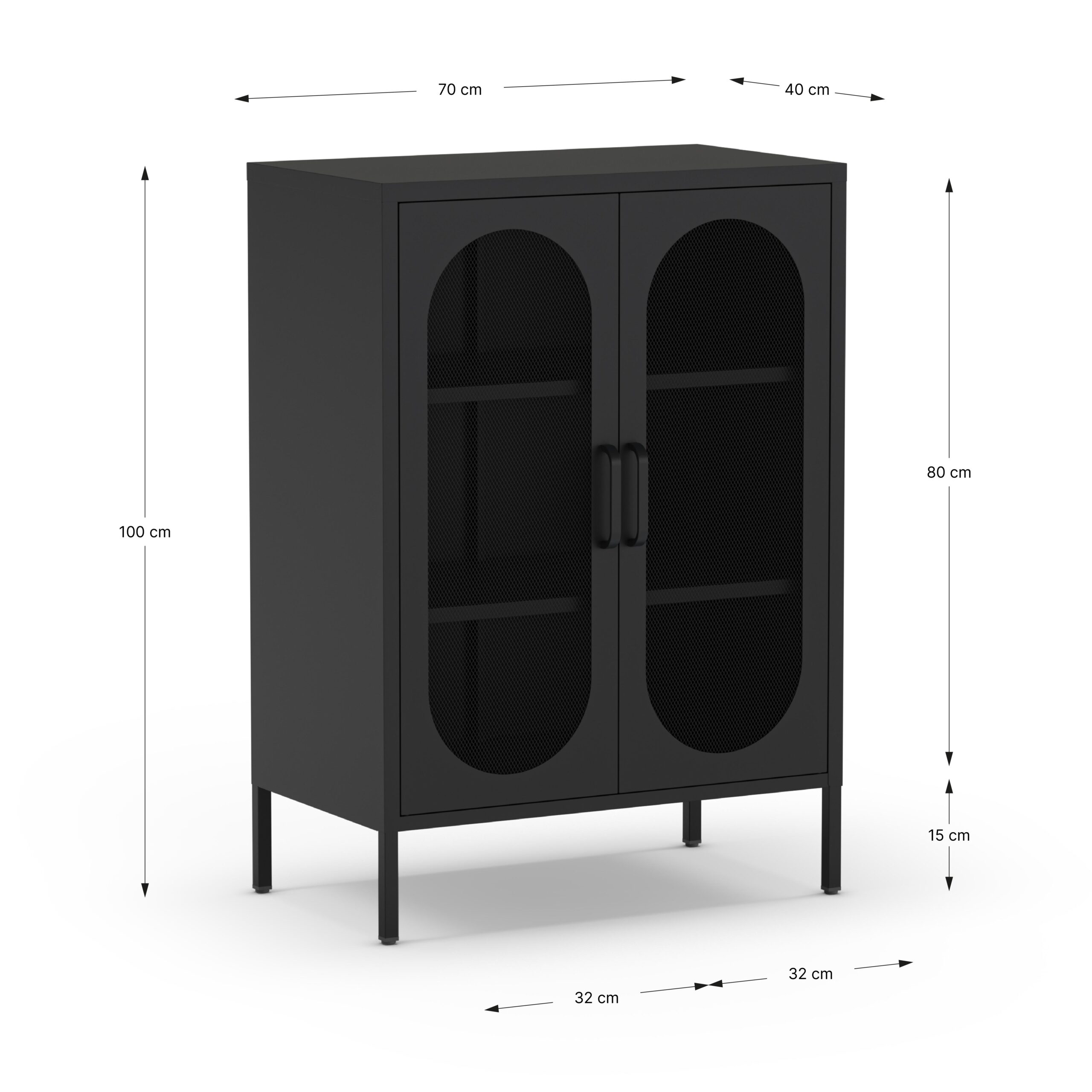 MUEBLE AUX. DIORA 2P NEGRO - Imagen 5