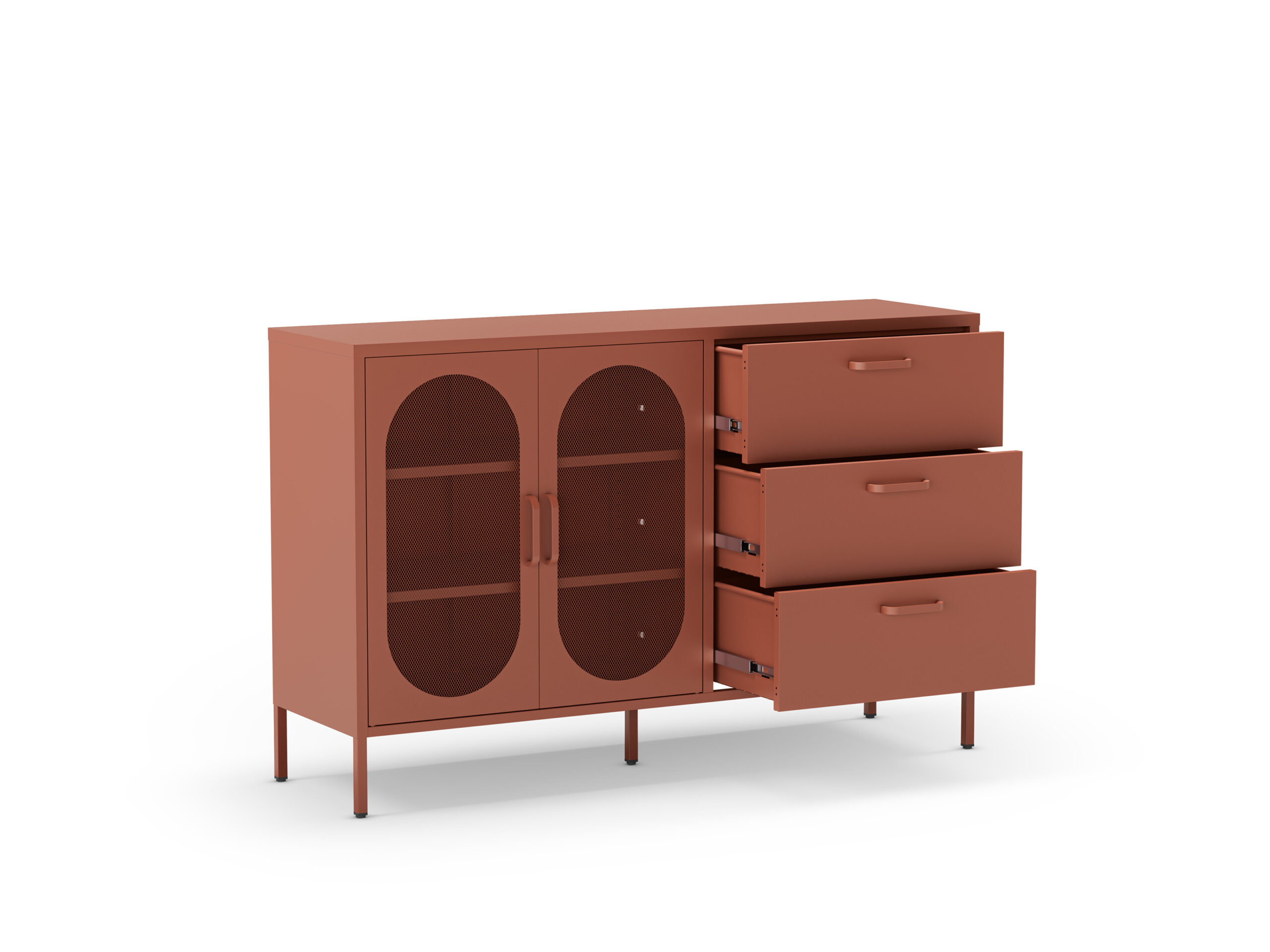 APARADOR DIORA 2P3C 140CM TERRACOTA - Imagen 2