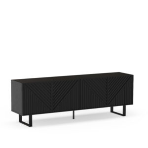 MUEBLE TV PETA 4P NEGRO PATA METAL