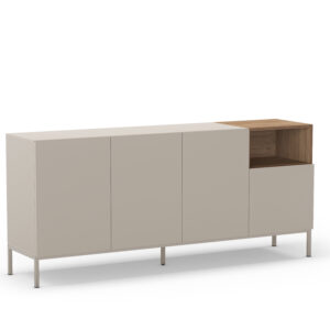 APARADOR CAILIN 4P1H 180CM CREMA/SEPET PATA METAL