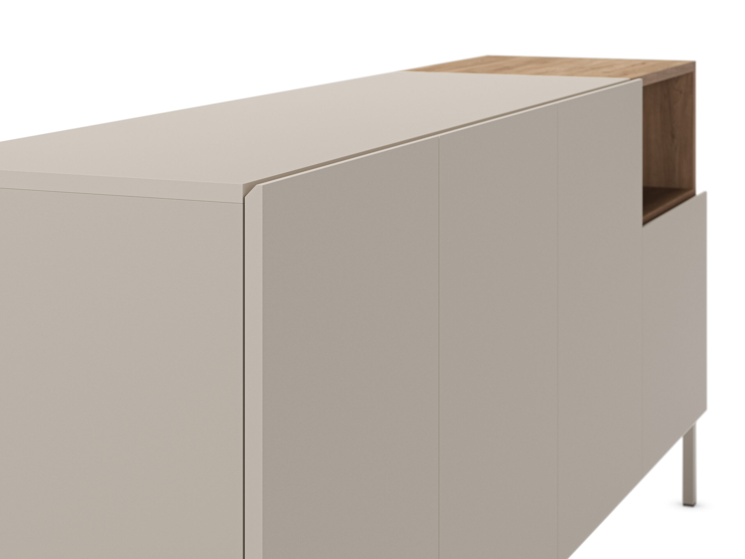 APARADOR CAILIN 4P1H 180CM CREMA/SEPET PATA METAL - Imagen 5