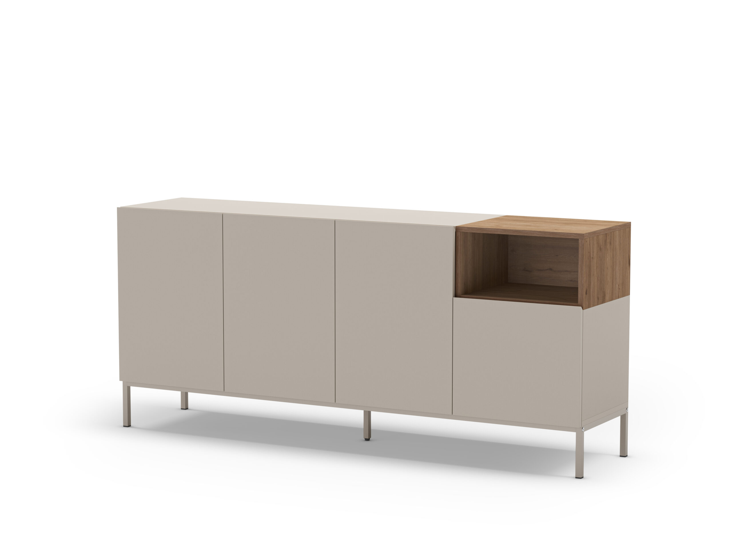 APARADOR CAILIN 4P1H 180CM CREMA/SEPET PATA METAL - Imagen 6