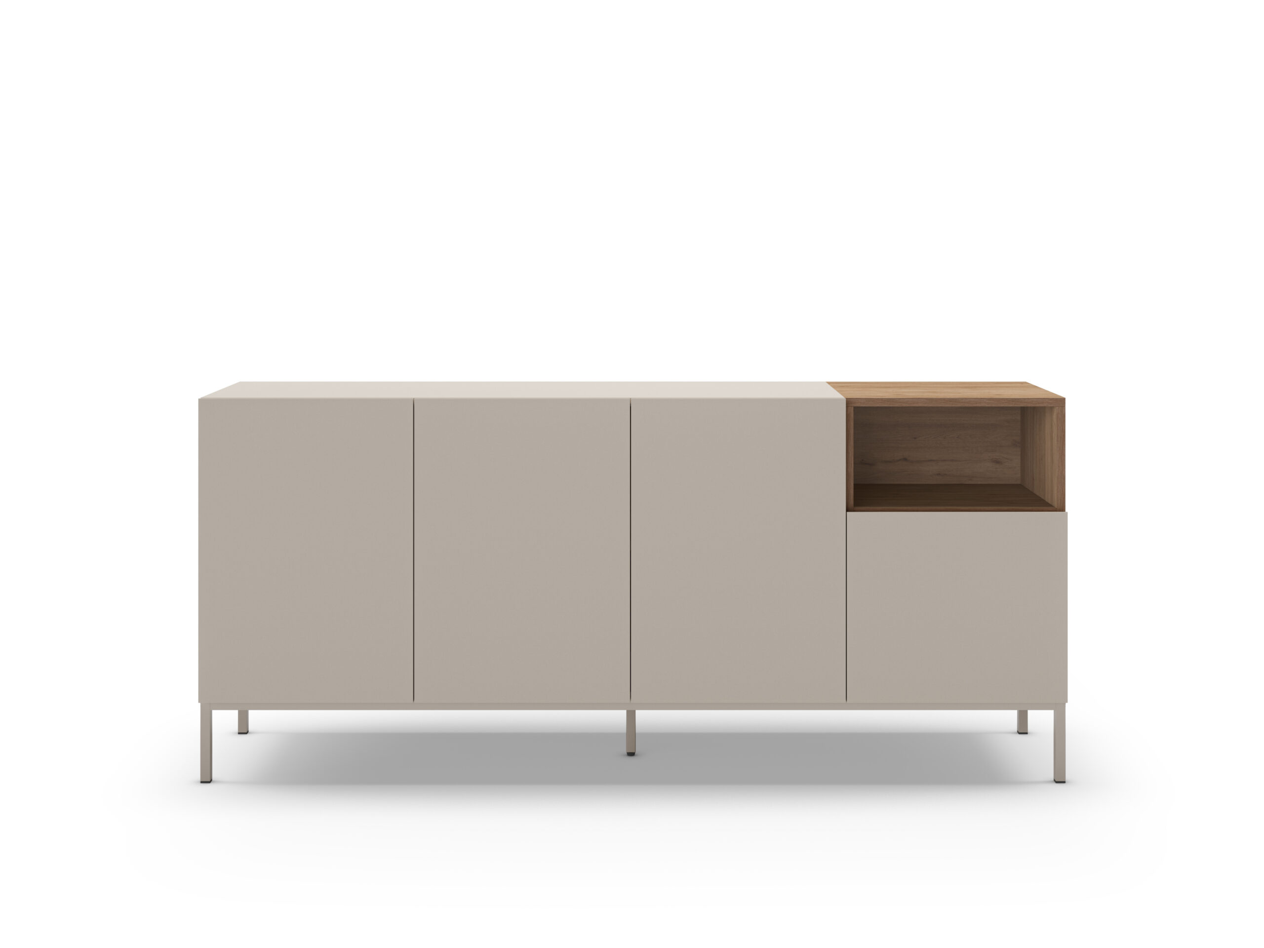 APARADOR CAILIN 4P1H 180CM CREMA/SEPET PATA METAL - Imagen 7