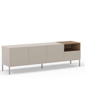 MUEBLE TV CAILIN 3P1C1H 180CM CREMA/SEPET PATA MET
