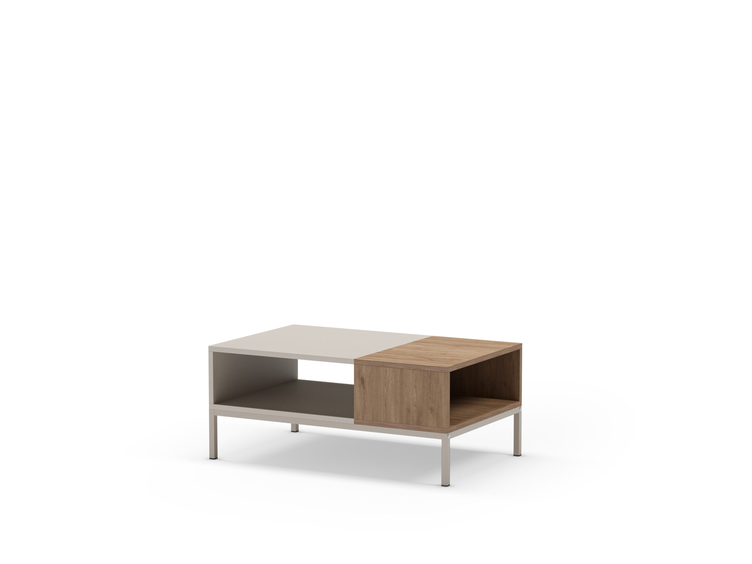 MESA CENTRO CAILIN 2H CREMA/SEPET PATA METAL - Imagen 4