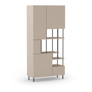 ESTANTERIA PERLA 5P CREMA/NEGRO