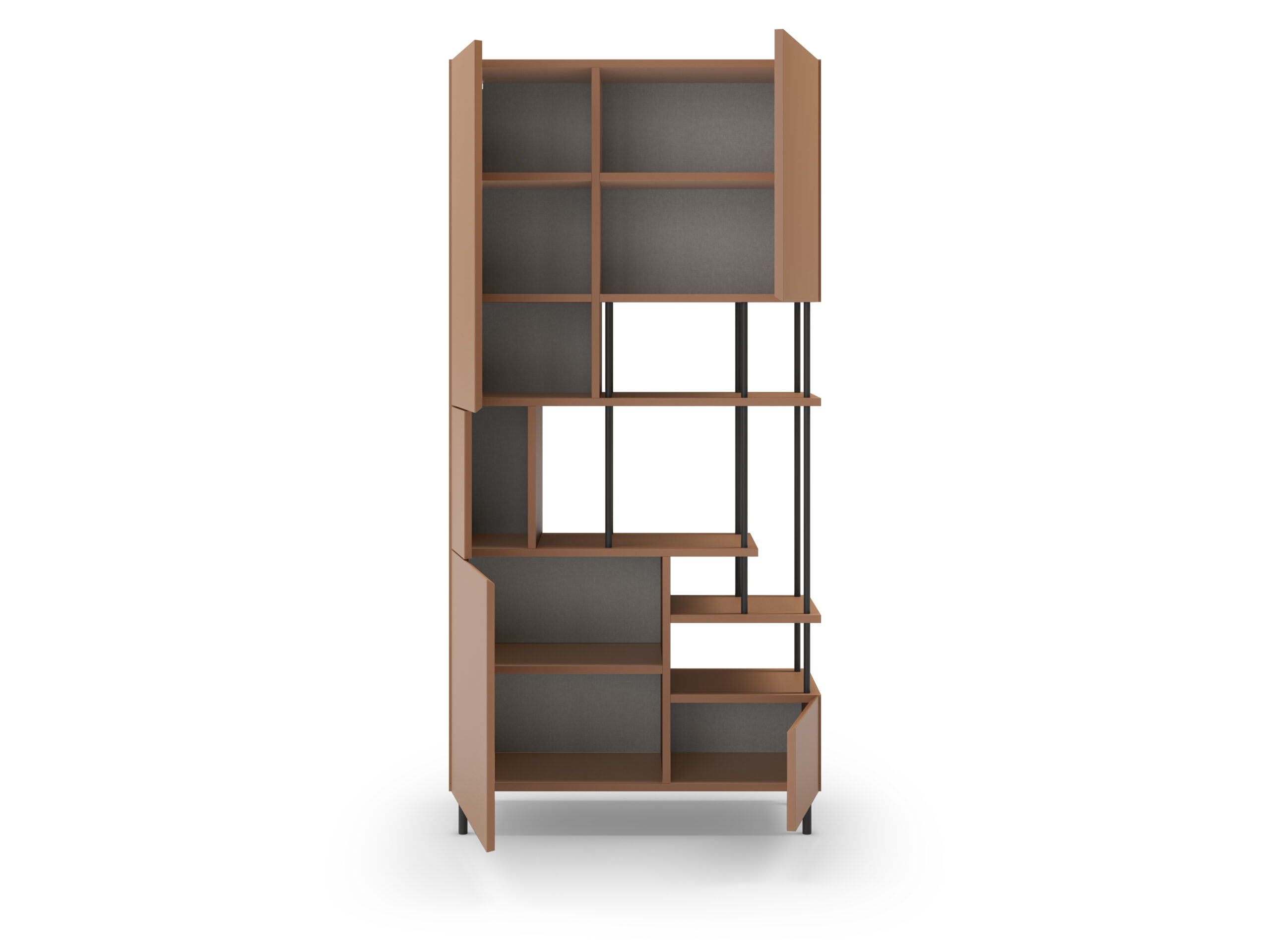 ESTANTERIA PERLA 5P TERRACOTA/NEGRO - Imagen 2