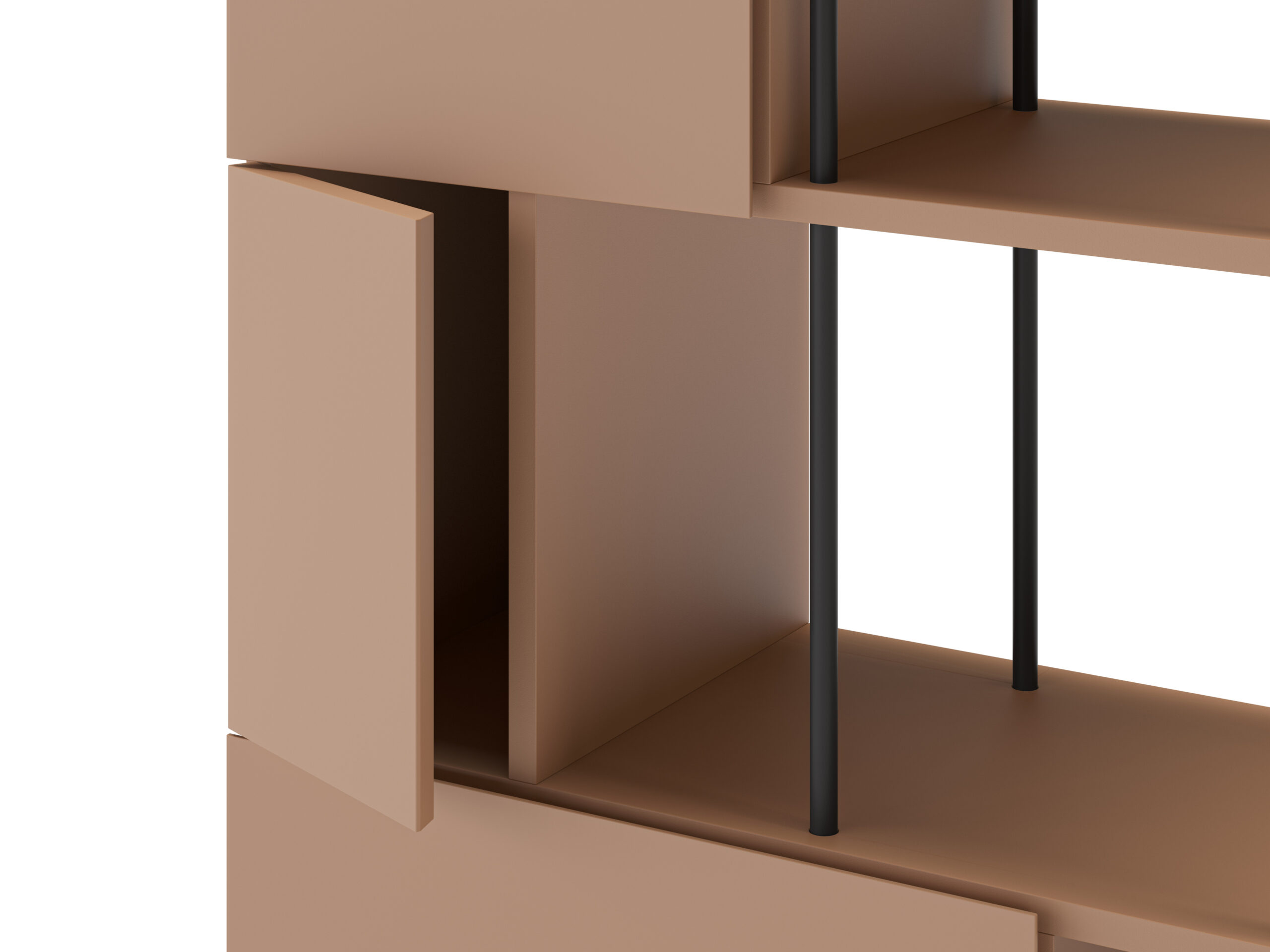 ESTANTERIA PERLA 5P TERRACOTA/NEGRO - Imagen 5