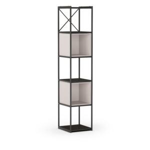 ESTANTERIA ANYA 36CM NEGRO CUBO CREMA