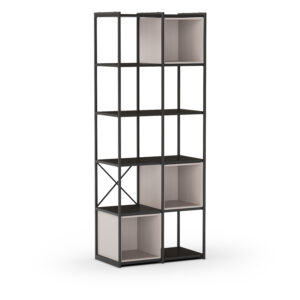 ESTANTERIA ANYA 70CM NEGRO CUBO CREMA