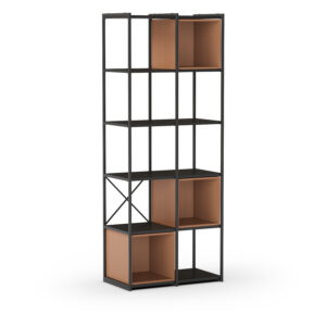 ESTANTERIA ANYA 70CM NEGRO CUBO TERRACOTA