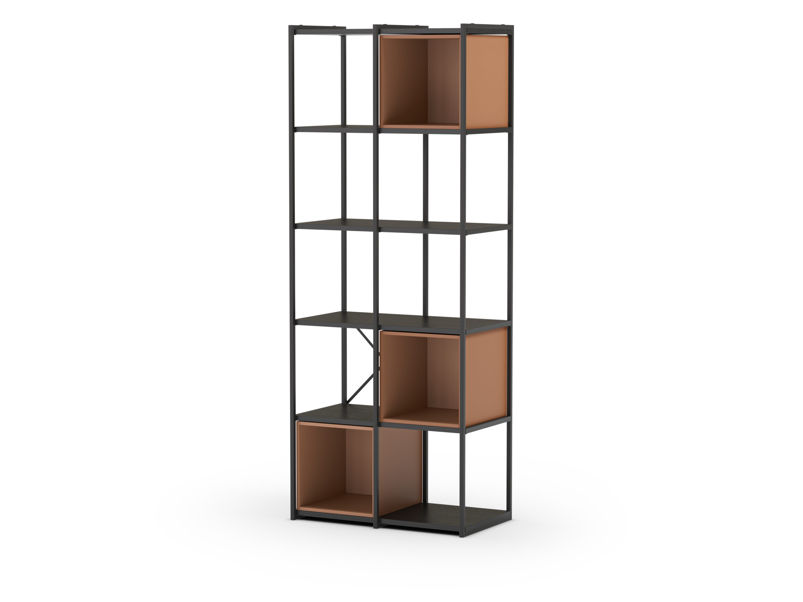 ESTANTERIA ANYA 70CM NEGRO CUBO TERRACOTA - Imagen 5
