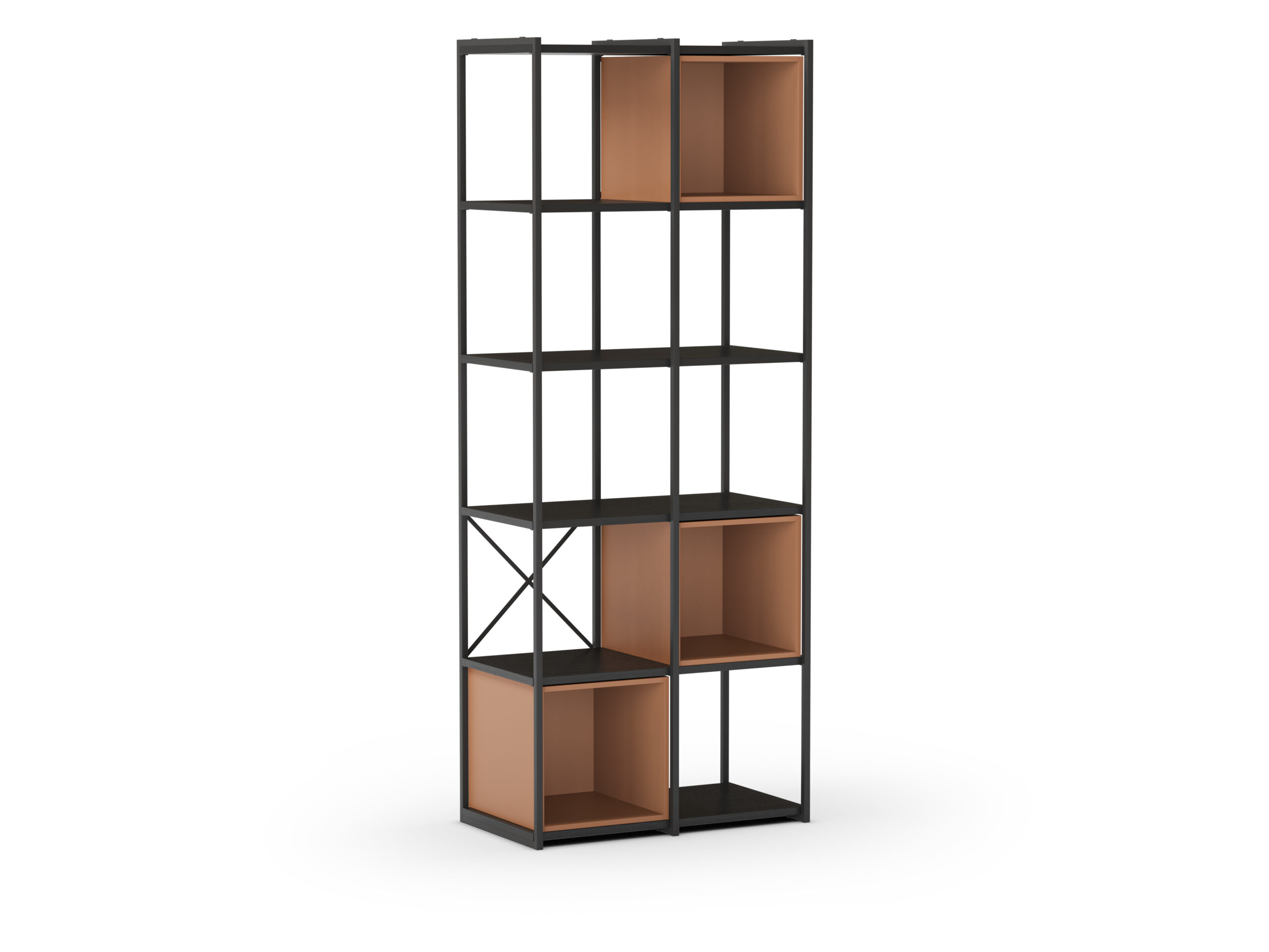 ESTANTERIA ANYA 70CM NEGRO CUBO TERRACOTA - Imagen 8