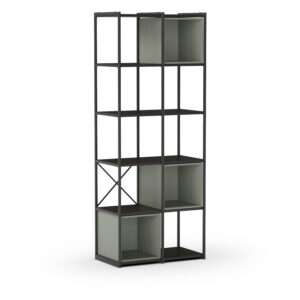 ESTANTERIA ANYA 70CM NEGRO CUBO VERDE