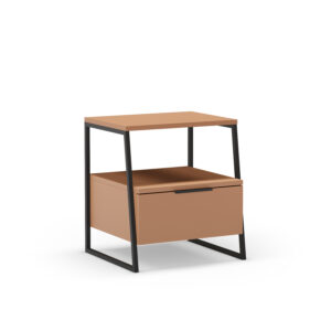 MESITA VELIA TERRACOTA/NEGRO