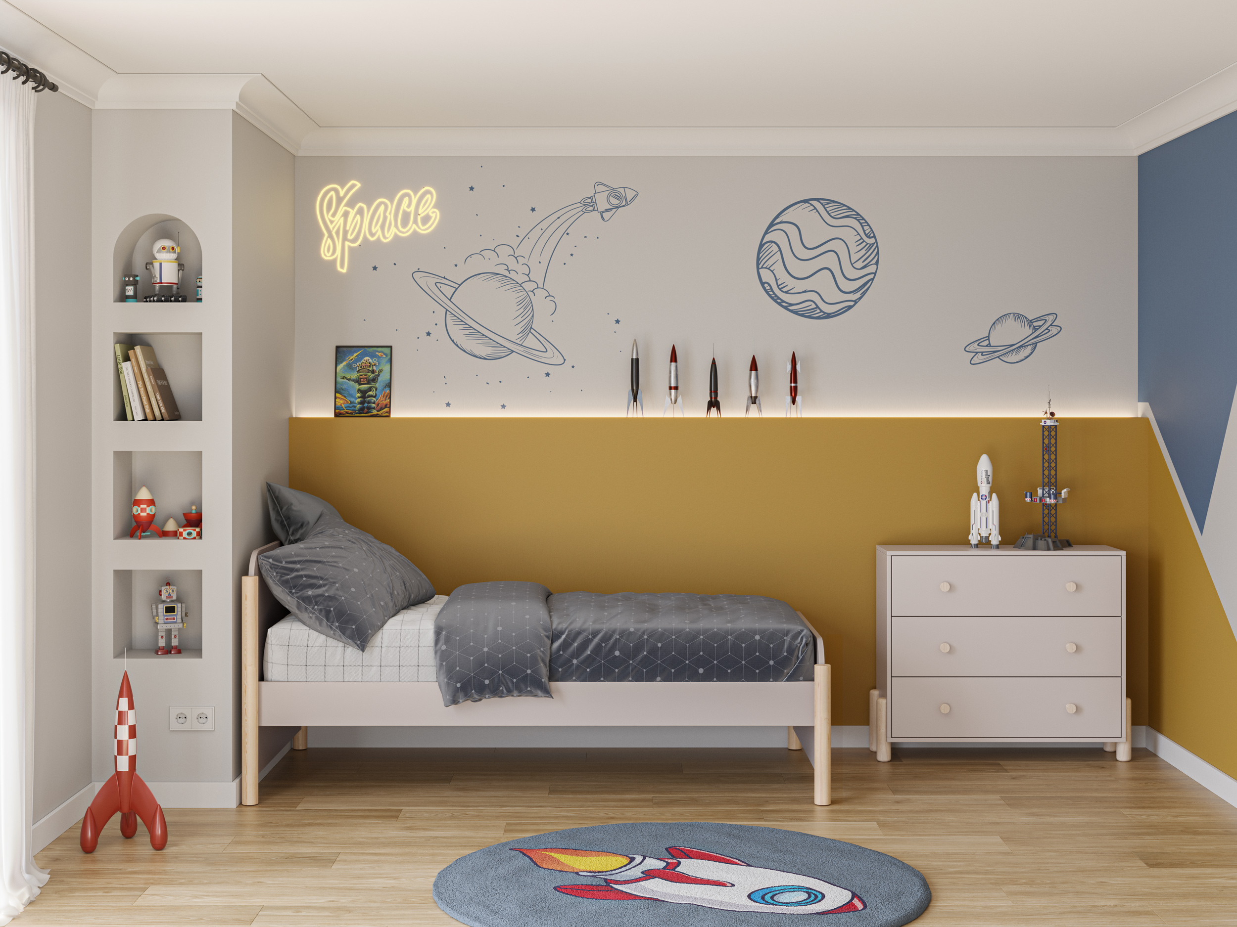 CAMA 0.90 ENOLA CREMA/CERA BLANCA C/SM - Imagen 2