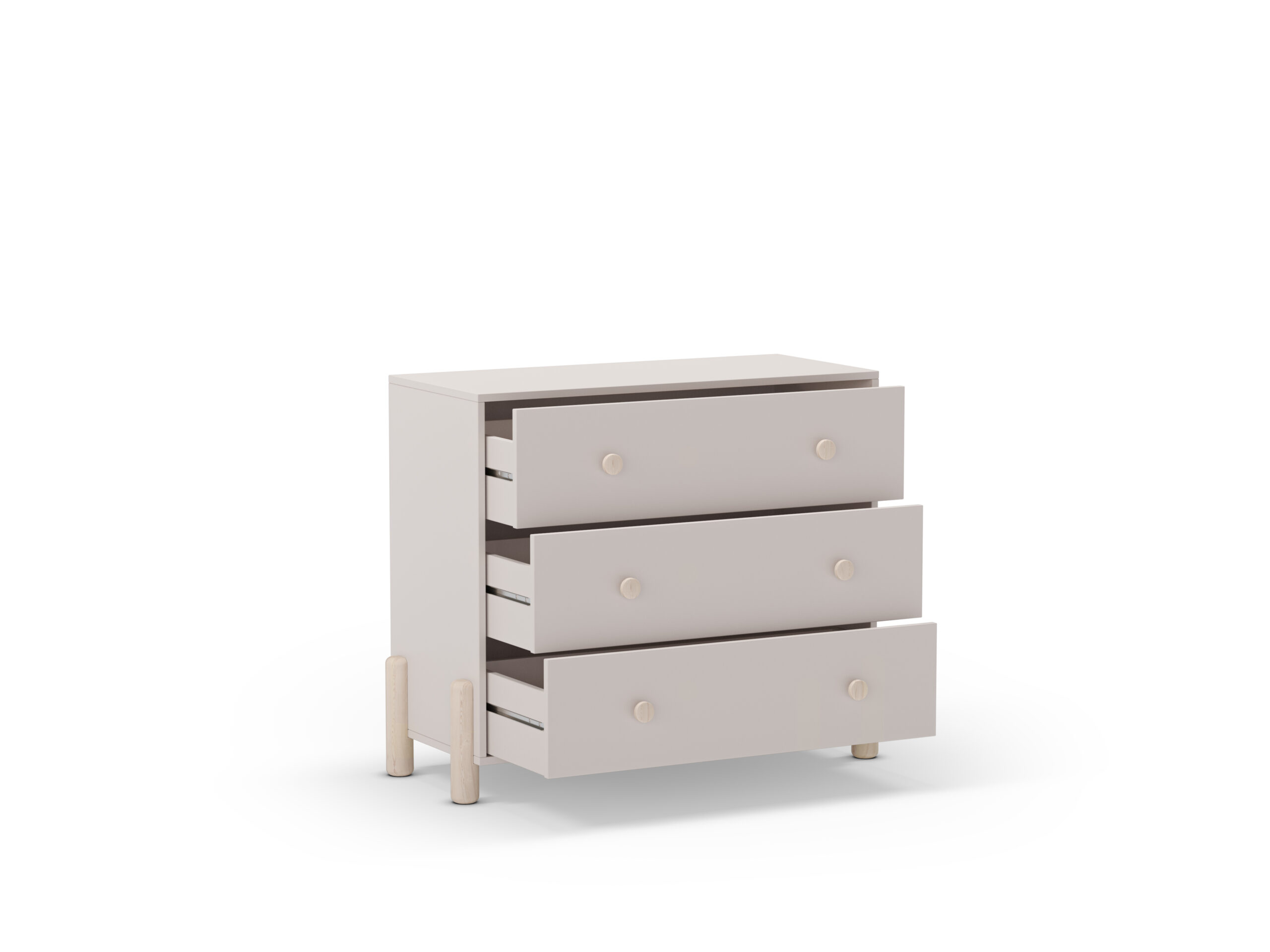 COMODA ENOLA 3C CREMA/CERA BLANCA - Imagen 2