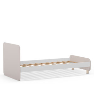CAMA 0.90 NORA CREMA/CERA BLANCA C/SM