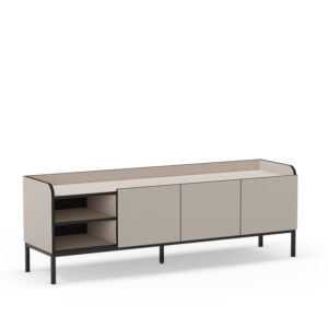 MUEBLE TV ADARA 3P2H 160CM CREMA/NEGRO