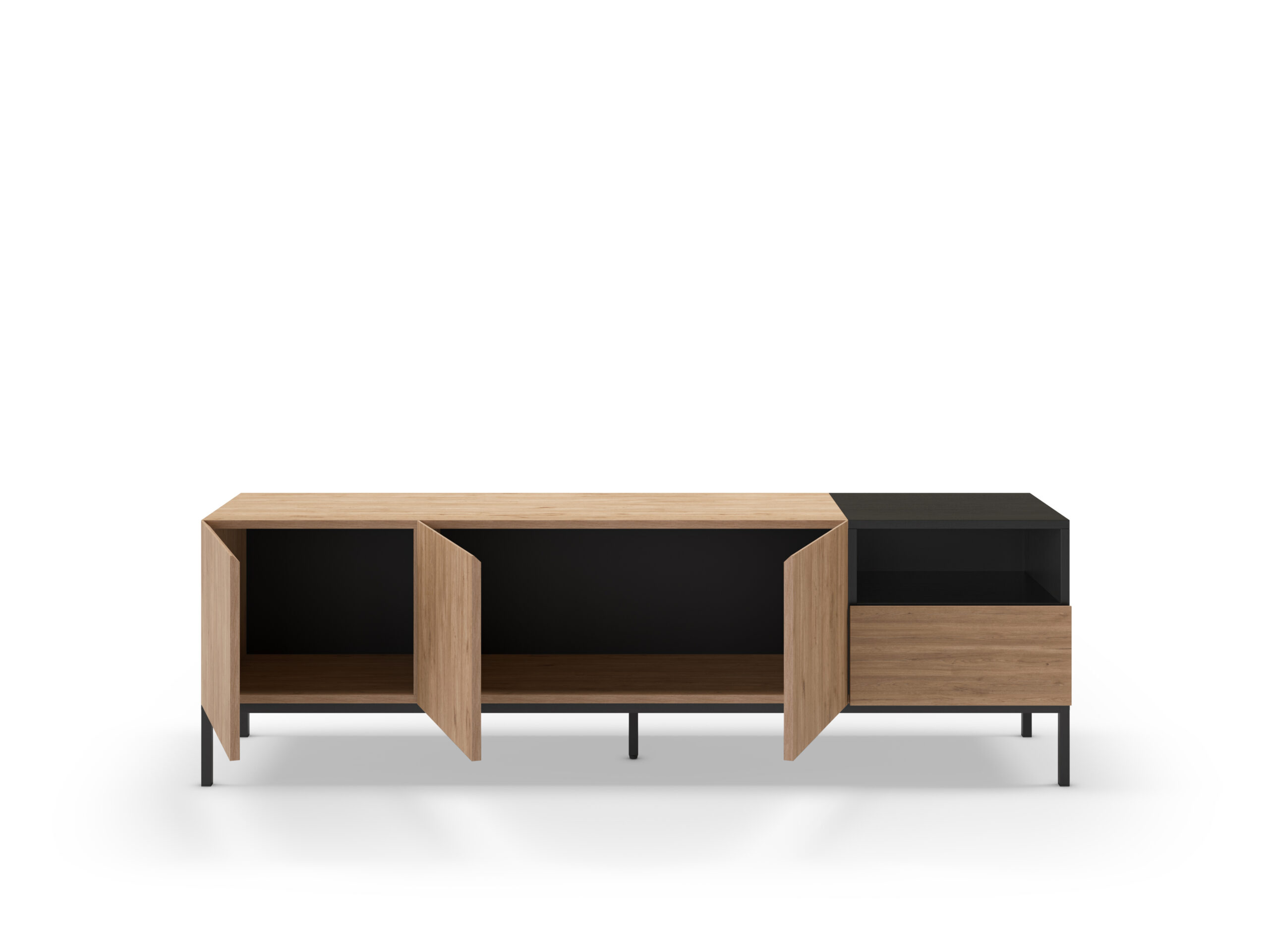 MUEBLE TV CAILIN 3P1C1H 180CM SEPET/NEGRO - Imagen 3