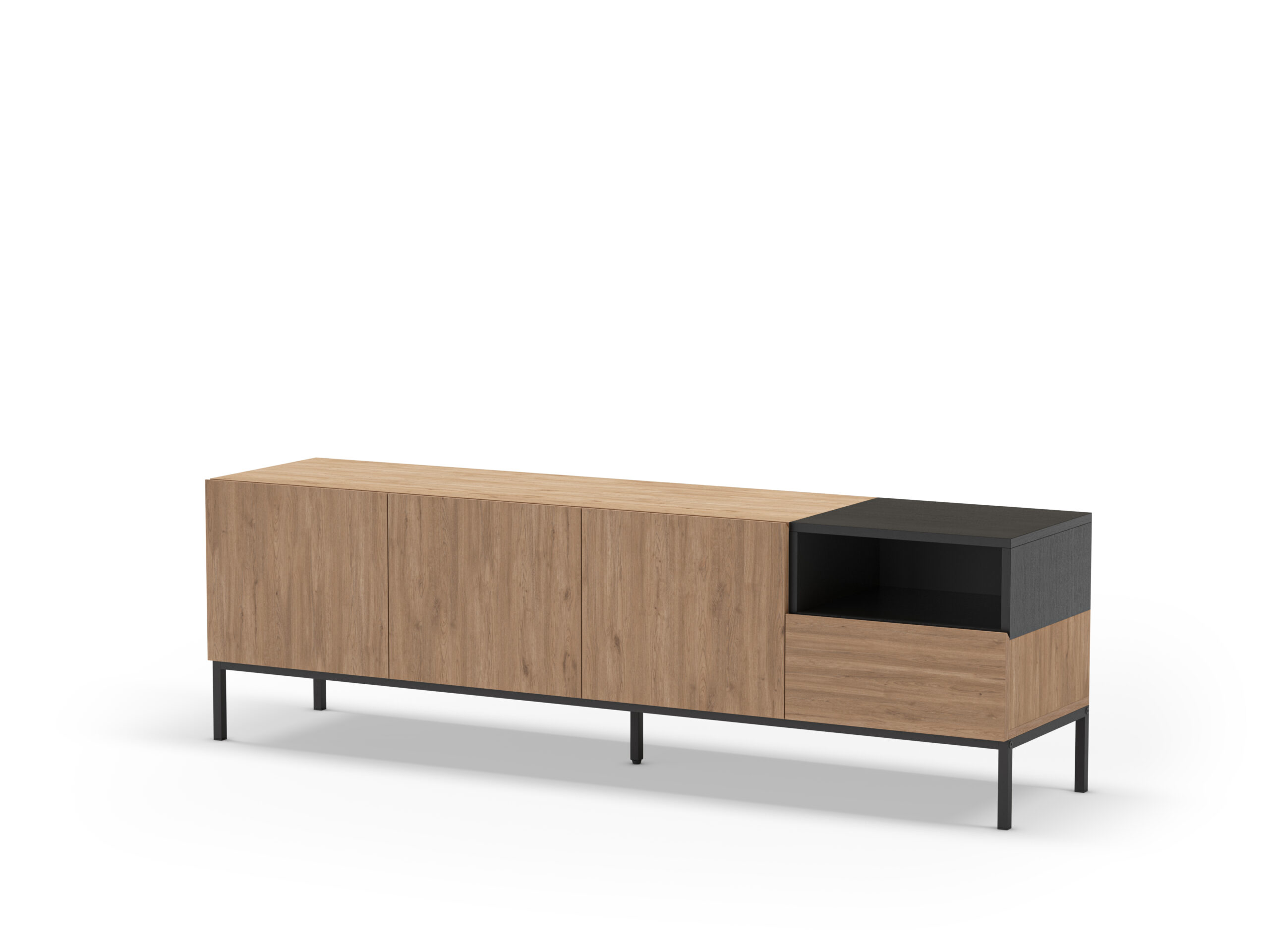 MUEBLE TV CAILIN 3P1C1H 180CM SEPET/NEGRO - Imagen 6