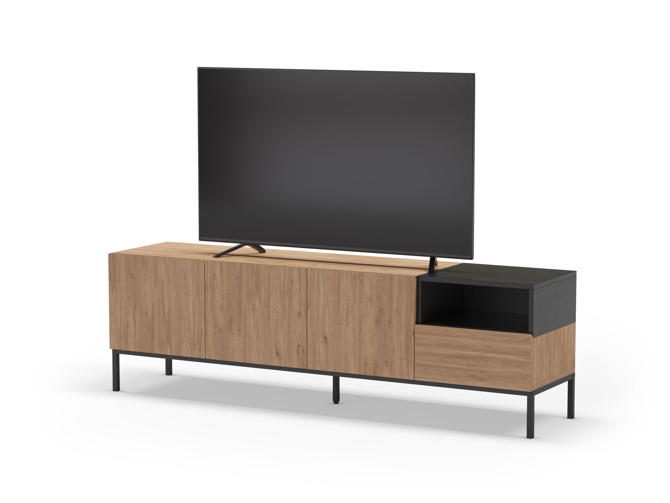 MUEBLE TV CAILIN 3P1C1H 180CM SEPET/NEGRO - Imagen 8