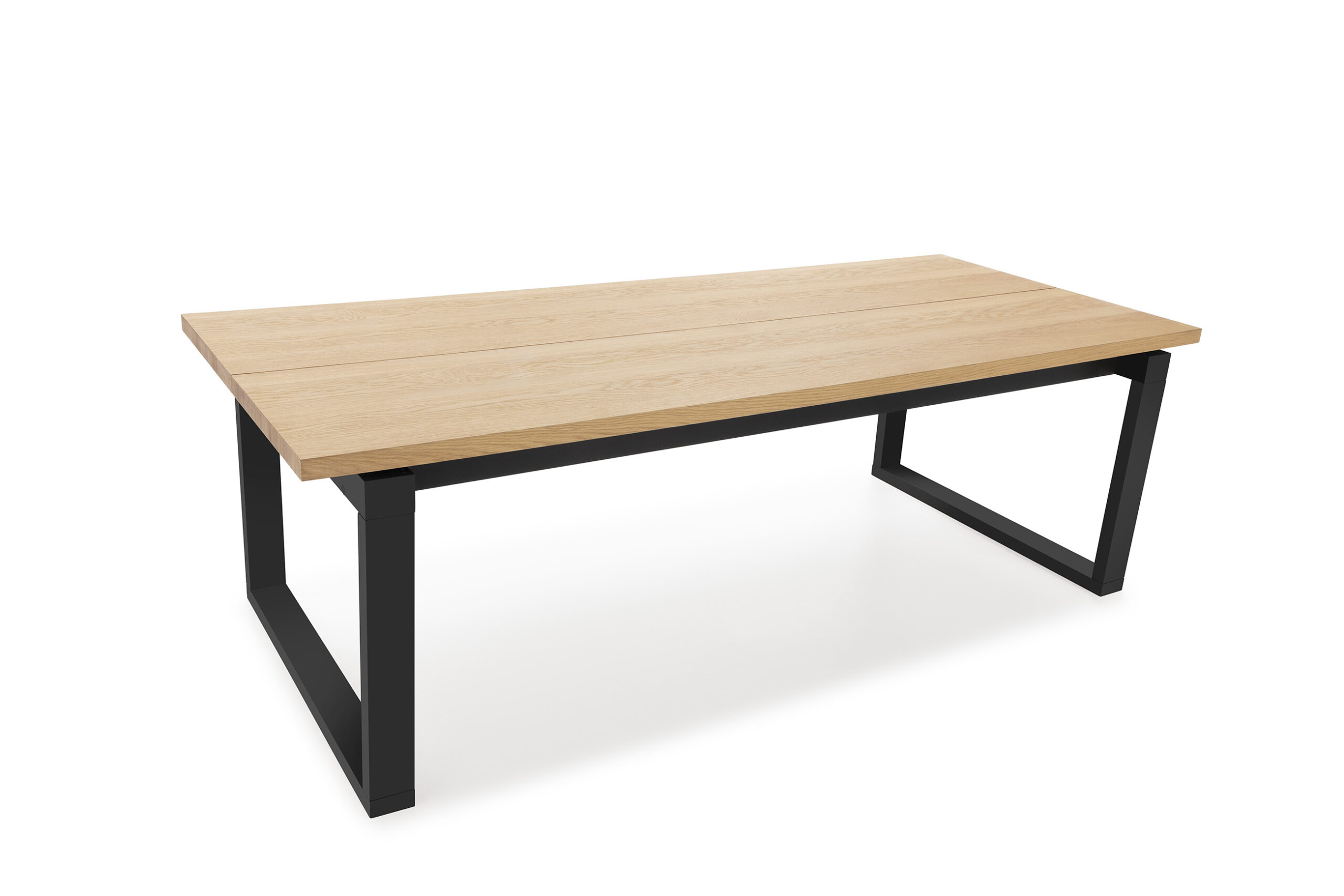 MESA RECT. RINA 220CM ROBLE PIE NEGRO - Imagen 5