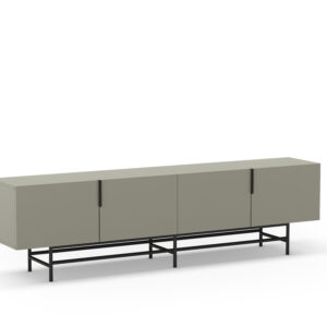 MUEBLE TV ELDIA 4P 200CM VERDE PATA METAL