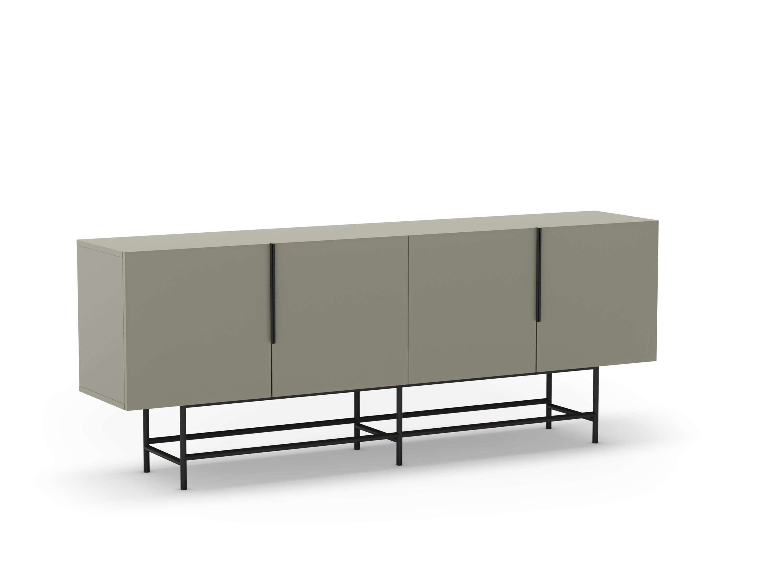 APARADOR ELDIA 4P 200CM VERDE PATA METAL