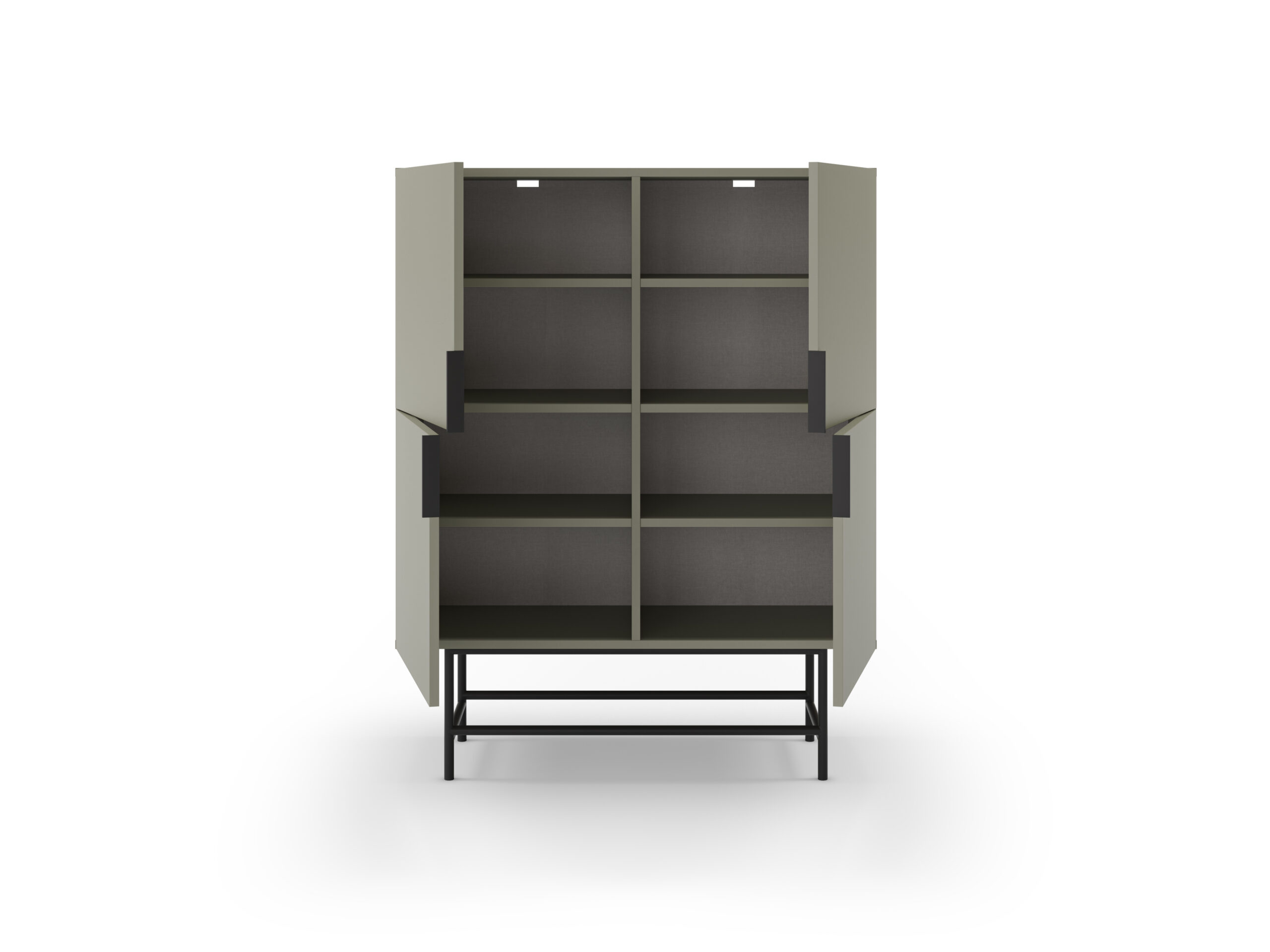 MUEBL.AUX. ALTO ELDIA 4P VERDE PATA METAL - Imagen 2