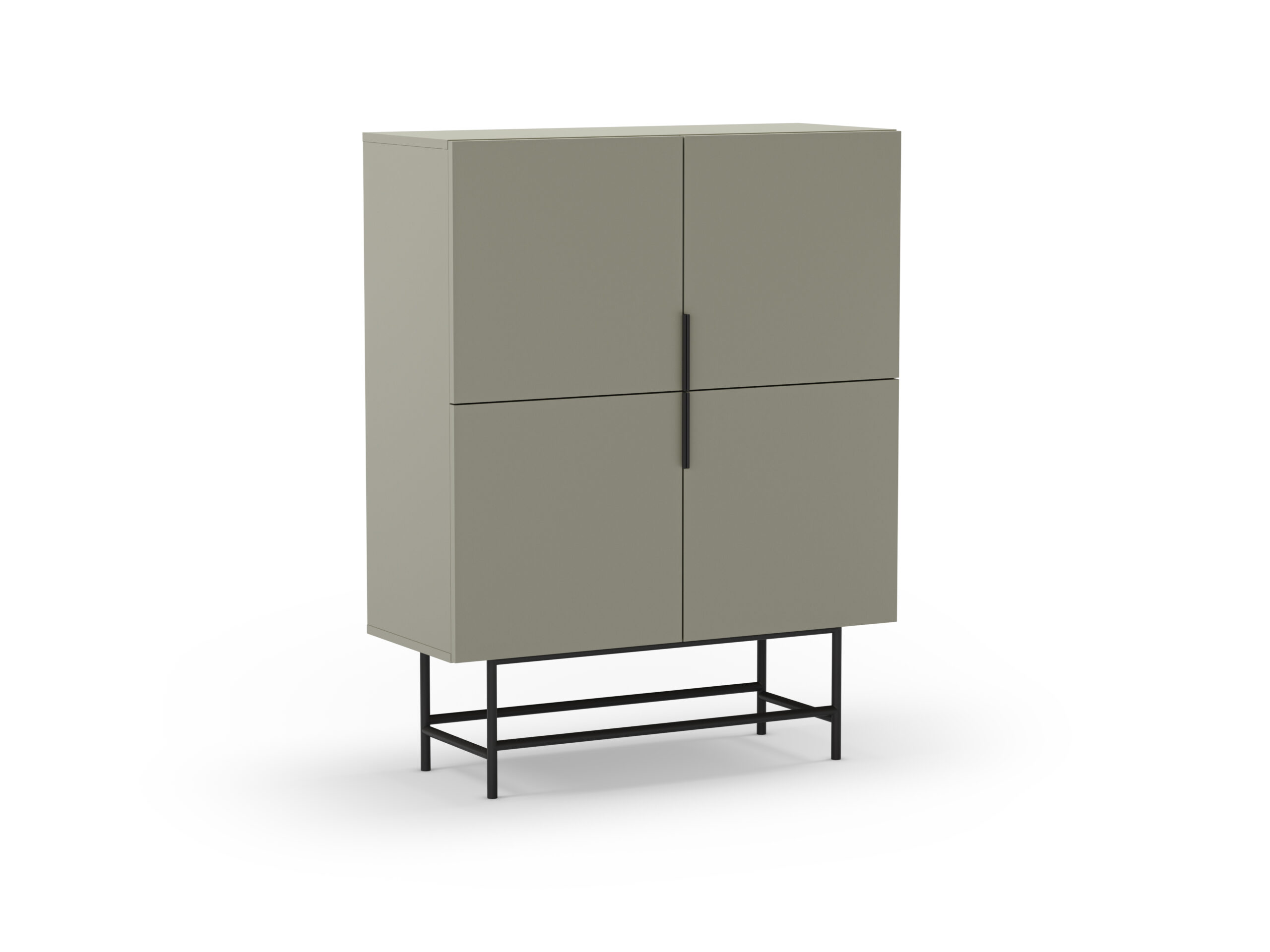 MUEBL.AUX. ALTO ELDIA 4P VERDE PATA METAL