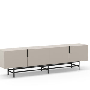 MUEBLE TV ELDIA 4P 200CM CREMA PATA METAL