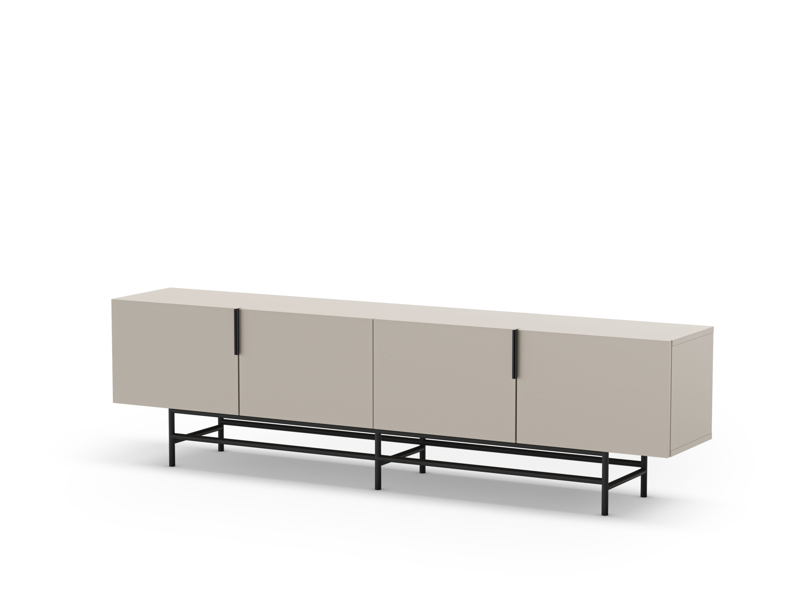 MUEBLE TV ELDIA 4P 200CM CREMA PATA METAL - Imagen 6