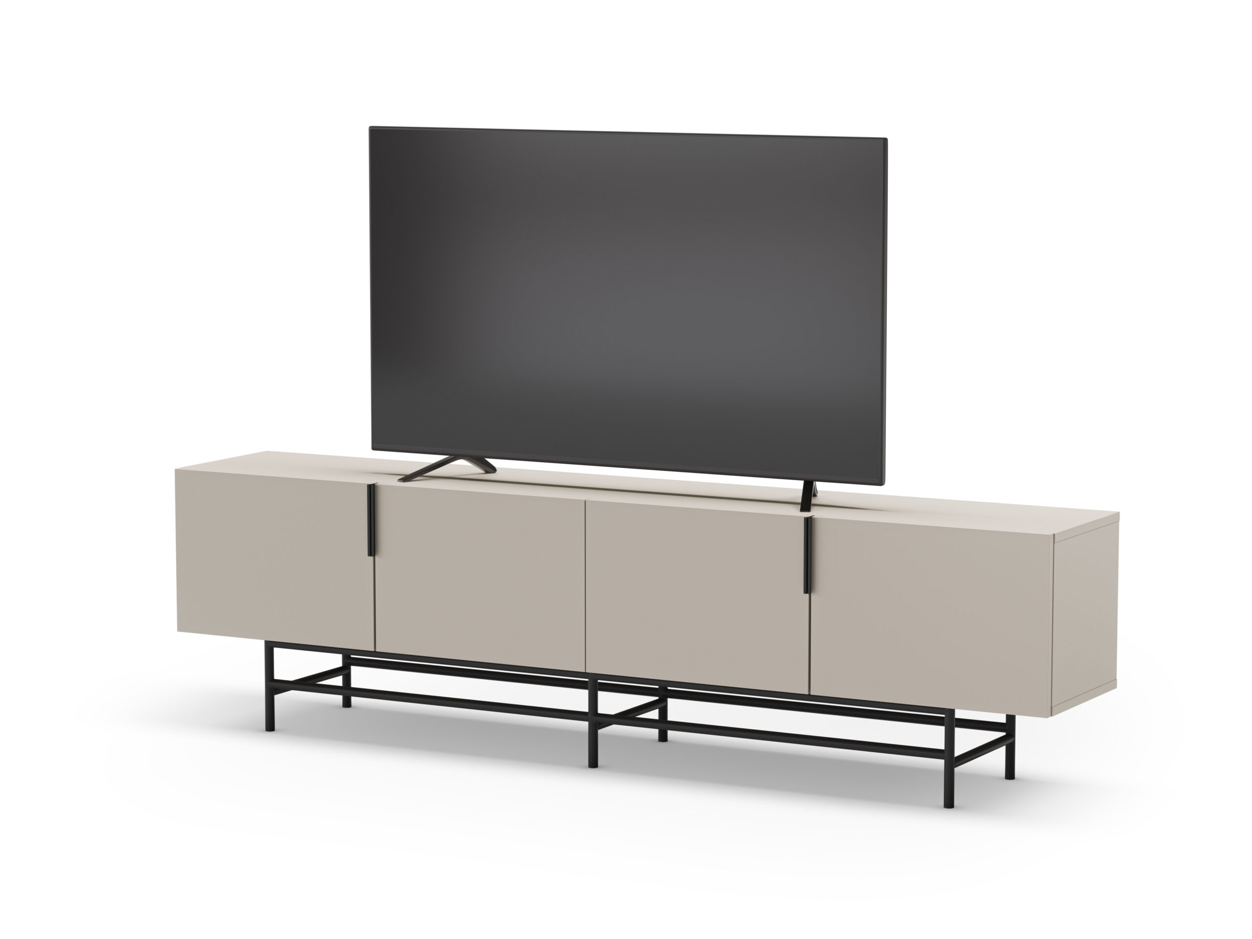MUEBLE TV ELDIA 4P 200CM CREMA PATA METAL - Imagen 8