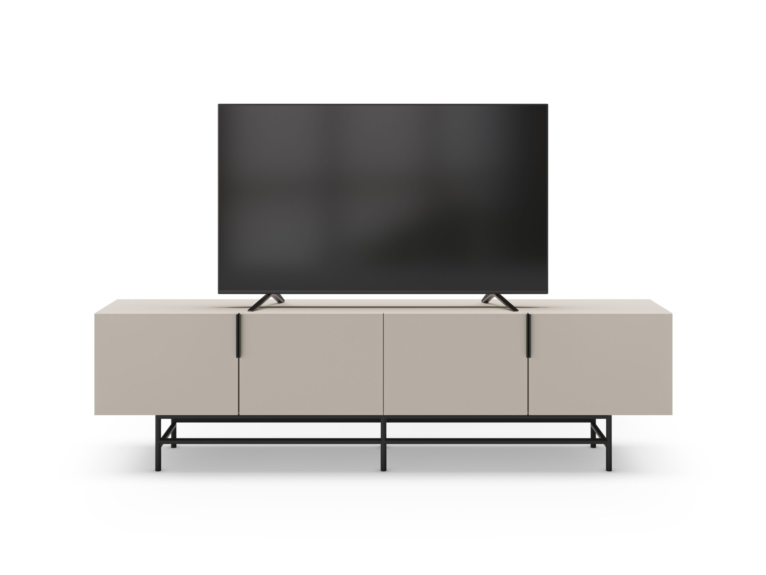 MUEBLE TV ELDIA 4P 200CM CREMA PATA METAL - Imagen 9