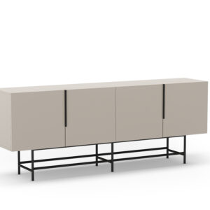 APARADOR ELDIA 4P 200CM CREMA PATA METAL