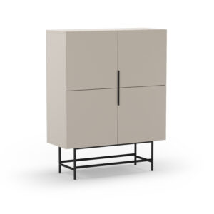 MUEBL.AUX. ALTO ELDIA 4P CREMA PATA METAL