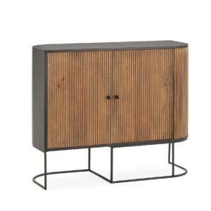 APARADOR CURVE 2P 110CM MADERA MANGO PATA METAL