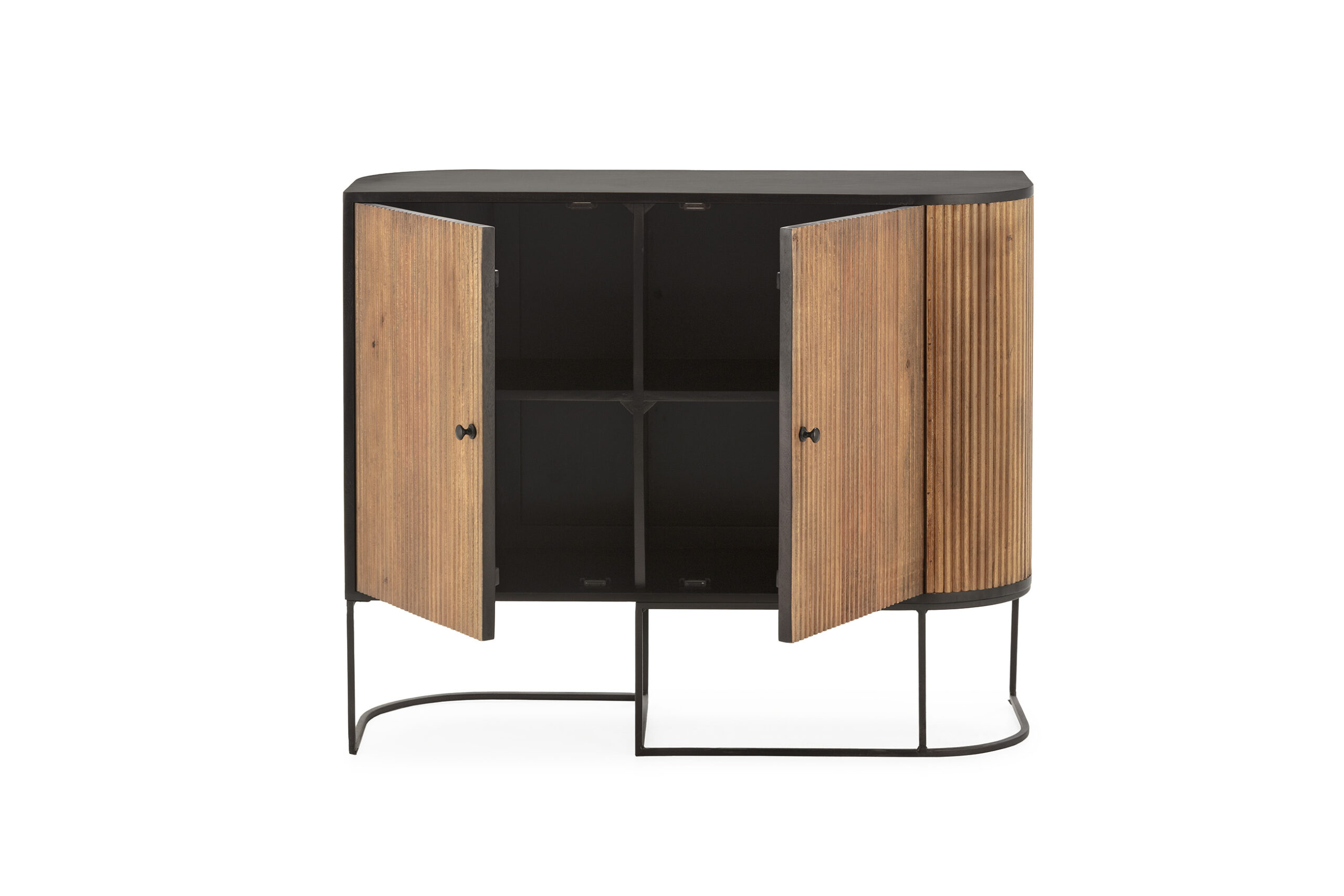 APARADOR CURVE 2P 110CM MADERA MANGO PATA METAL - Imagen 4