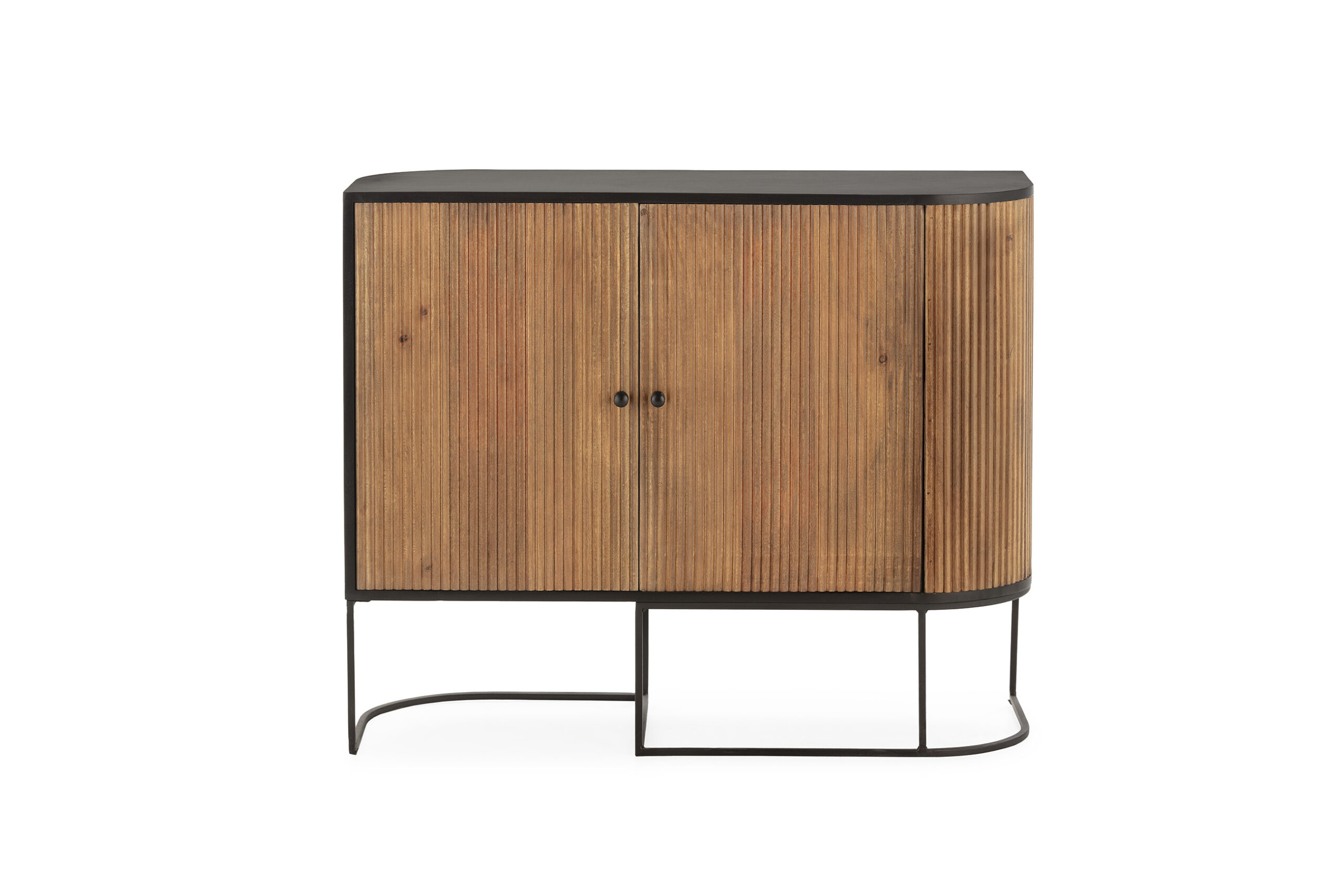 APARADOR CURVE 2P 110CM MADERA MANGO PATA METAL - Imagen 7