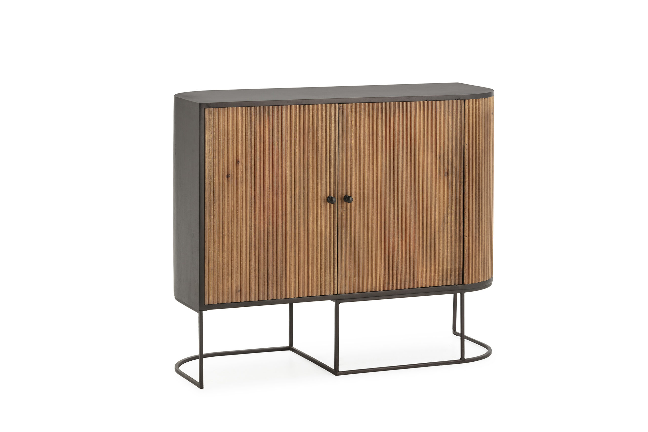 APARADOR CURVE 2P 110CM MADERA MANGO PATA METAL