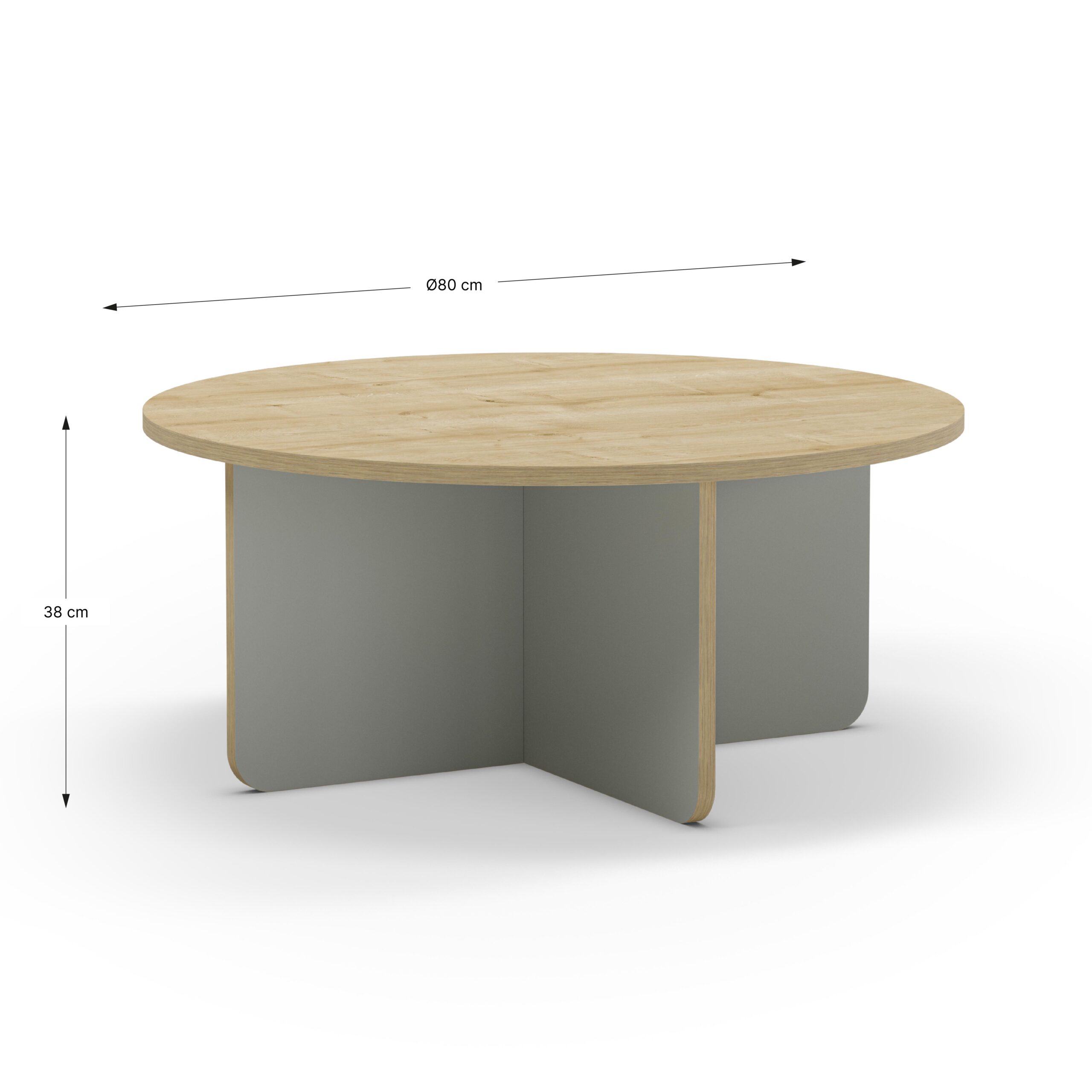 MESA CENTRO RED. HILLARY 80CM RO/PATA VERDE C.ROBL - Imagen 4