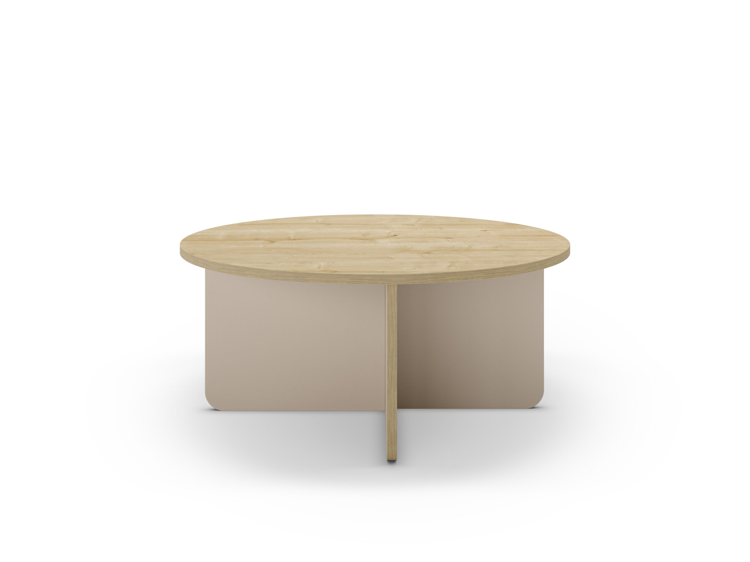 MESA CENTRO RED. HILLARY 80CM RO/PATA CREMA C.ROBL - Imagen 5