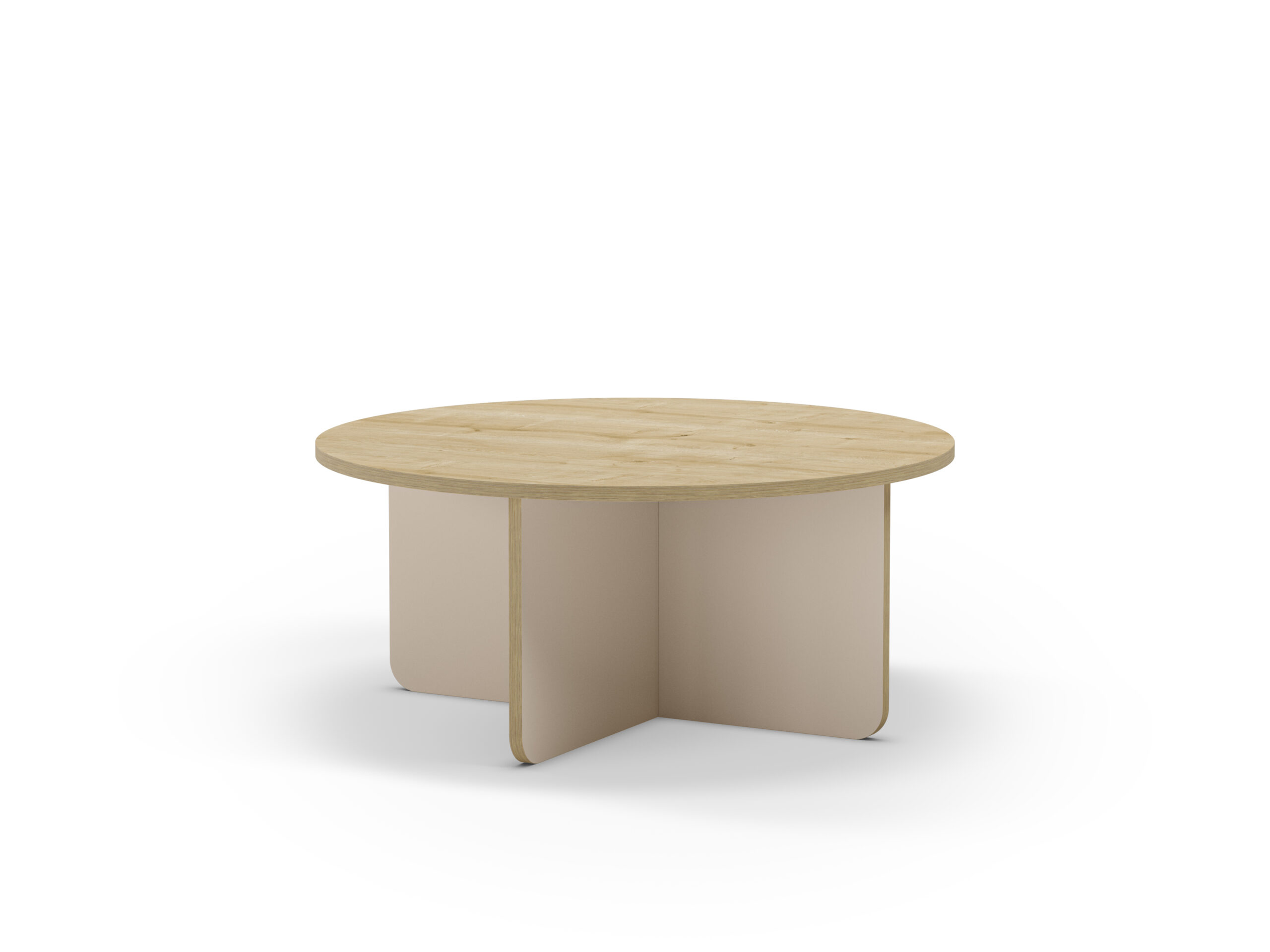 MESA CENTRO RED. HILLARY 80CM RO/PATA CREMA C.ROBL - Imagen 6