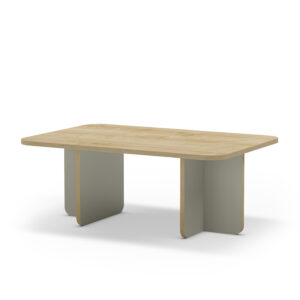 MESA CENTRO HILLARY 100CM RO/PATA VERDE C.ROBLE