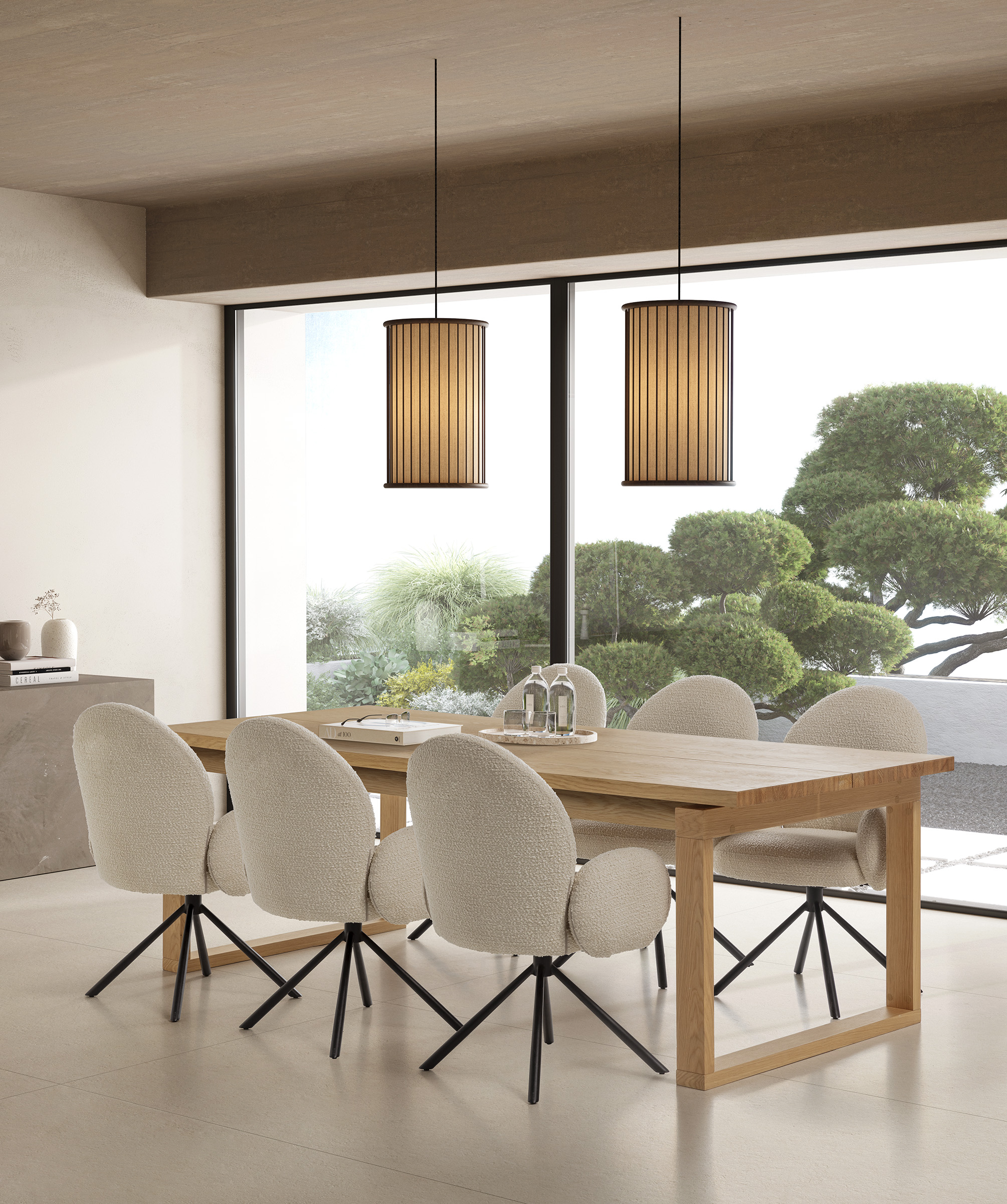 MESA RECT. RINA 220CM ROBLE PIE ROBLE - Imagen 2