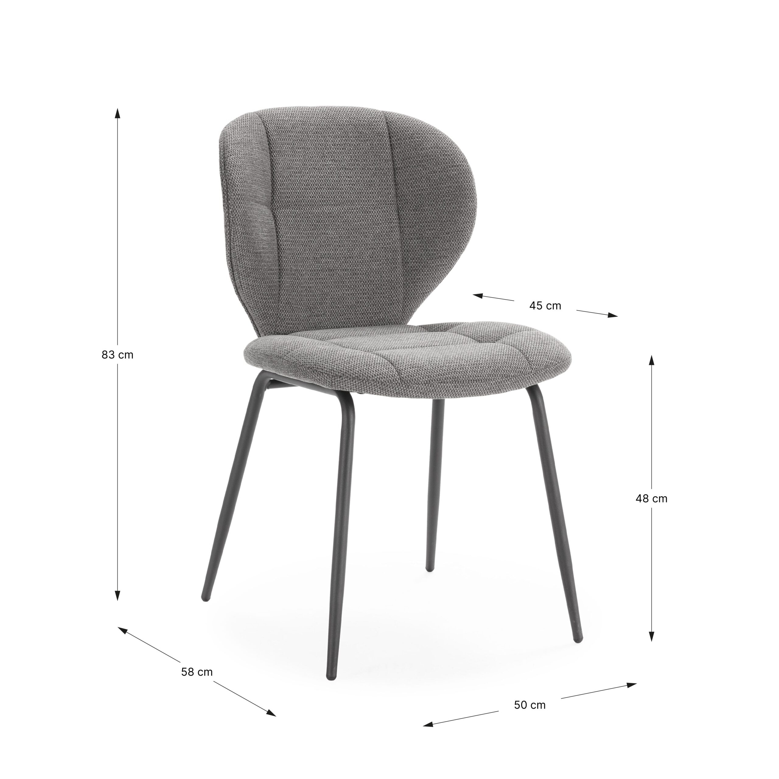 SILLA MAORI GRIS ANTRACITA 2P/CAJA - Imagen 3