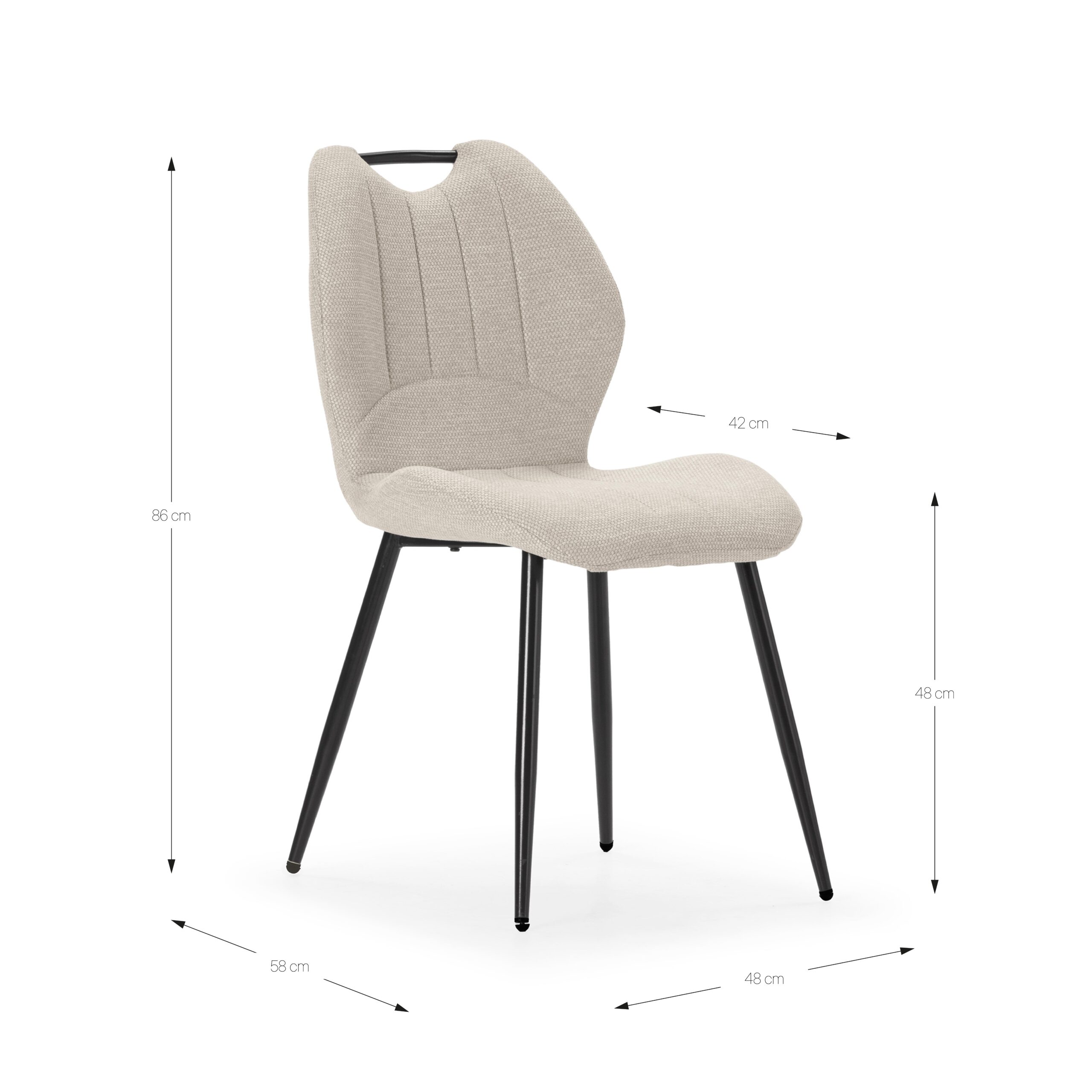 SILLA MULI BEIGE 4P/CAJA - Imagen 3