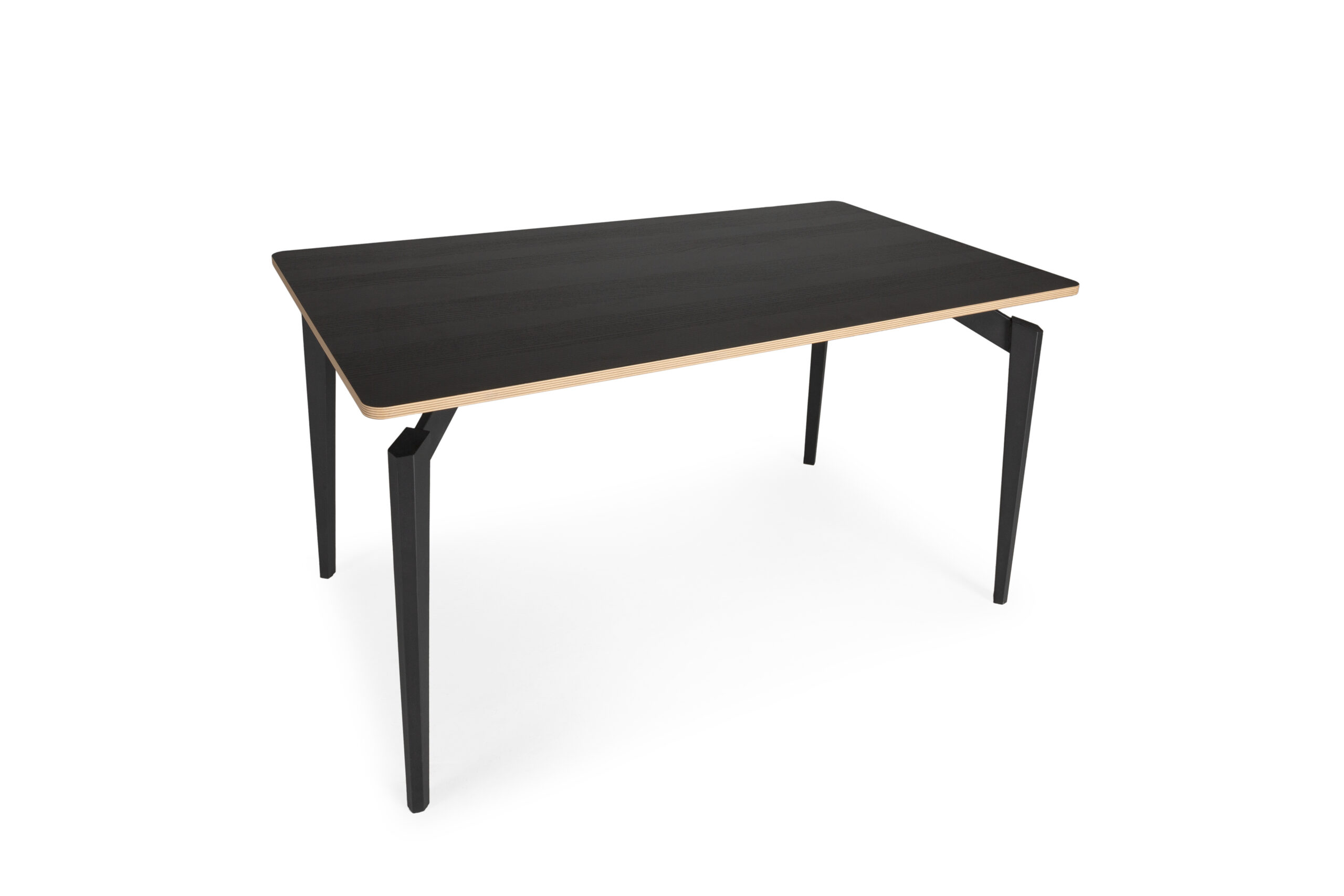 MESA RECT. DENIA 140CM NEGRO CANTO CONTRACHAPADO - Imagen 4